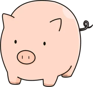 🐷 babi, binatang, kartun, lucu, hewan ternak, merah muda telegram sticker