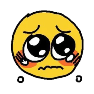 🥺 Emoji, Triste, Chorando, Meme, Expressão, Desenho animado telegram sticker