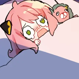 🥺 Anya Forger Spy x Family Anya Forger, Spy x Family, Anime, Dessin animé, Fanart, Mignon, Choqué, Expression telegram sticker