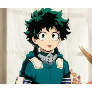 😋 Izuku Midoriya My Hero Academia 애니메이션, 만화, 캐릭터, 팬아트, 나의 히어로 아카데미아, 데쿠, 미도리야 이즈쿠 telegram sticker