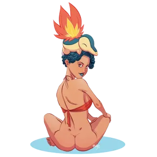 😍 Аниме, Персонаж, Женский, Женщина, Пин-ап telegram sticker