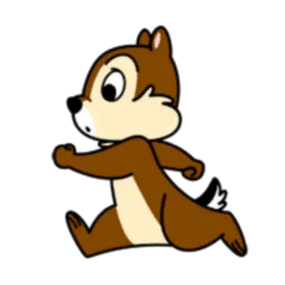 🏃‍♂️ 花栗鼠, 卡通, 迪士尼, 动物, 跑步 telegram sticker