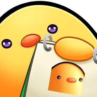 🐤 mono, amarillo, dibujos animados, kawaii, pegatina whatsapp sticker