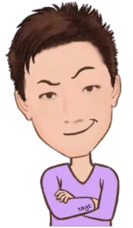😏 tagt person, cartoon, porträt, grinsen, verschränkte arme telegram sticker