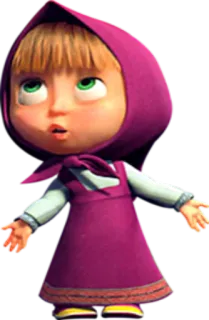 👐 Masha Masha and the Bear Kartun, Karakter, Gadis, Masha dan Beruang telegram sticker