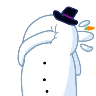 🤦‍♂ snowman, winter, carrot, holiday, snow telegram sticker
