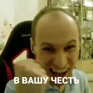 😎 В ВАШУ ЧЕСТЬ telegram sticker