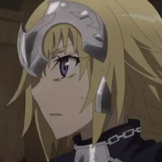 🤨 Jeanne d'Arc Anime, Blond, Vrouwelijk, Personage, Pantser telegram sticker