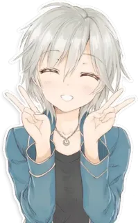 ✌ Anime, Manga, Carino, Pace, Ragazza, Personaggio telegram sticker