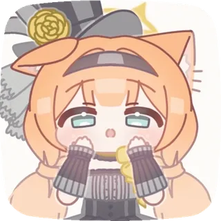 😘 ragazza gatto, anime, kawaii, adesivo telegram sticker