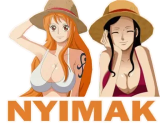 👀 Nami One Piece NYIMAK Anime, Mangá, Pirata, One Piece, Nami, Robin, Chapéu de Palha whatsapp sticker