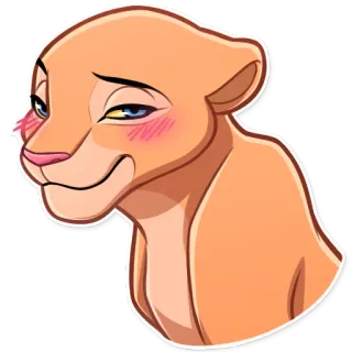 ☺️ Nala The Lion King singa, binatang, imut, Disney, kartun telegram sticker