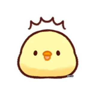 😵 chick, cute, cartoon, animal, yellow, kawaii telegram sticker