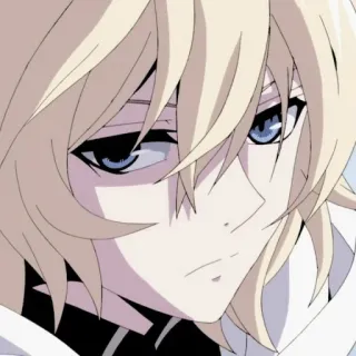 ⚓ Mikaela Hyakuya Owari no Seraph Anime, Manga, Mika, Wampir, Blond włosy, Niebieskie oczy, Owari no Seraph, Postać telegram sticker