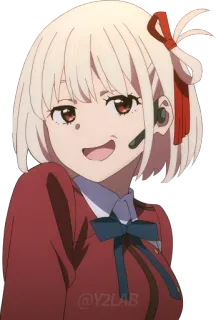 😅 Anime, Garota, Sorriso, Personagem, Desenho animado, Fofo telegram sticker