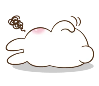 😴 зайчик, милый, животное, каваий, мультфильм, стикер whatsapp sticker