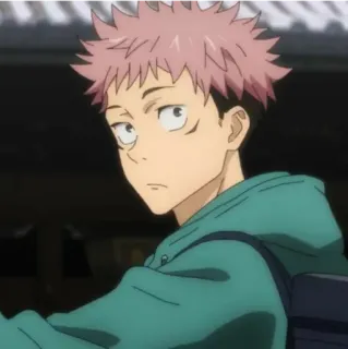 😉 Yuji Itadori Jujutsu Kaisen Anime, Manga, Jujutsu Kaisen, Yuji Itadori, Postać, Kreskówka telegram sticker