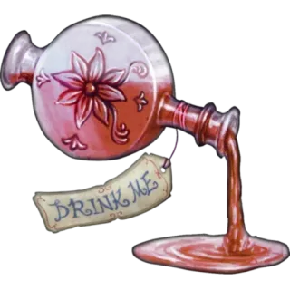 🌟 DRINK ME drank, drankje, fles, magie, fantasie, vloeistof telegram sticker