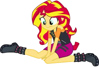 ☹️ Sunset Shimmer My Little Pony: Equestria Girls sunset shimmer, equestria girls, カートゥーン, 友情 whatsapp sticker