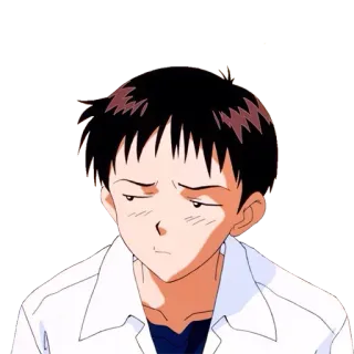 😒 Shinji Ikari Neon Genesis Evangelion Anime, Evangelion, Shinji, Charakter, Ernst, Junge whatsapp sticker