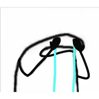 😭 pleurer, triste, émotion, larmes, dessin animé telegram sticker