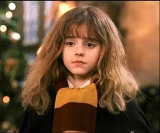 🦋 Hermione Granger Harry Potter dziewczyna, magia, szkoła, szalik, film whatsapp sticker