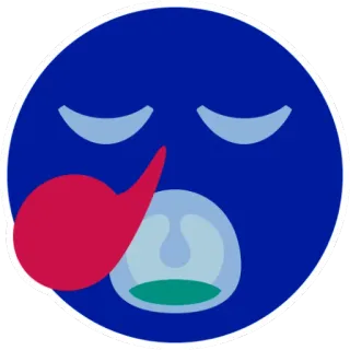 😪 sonolento, dormindo, emoji, rosto, cansado telegram sticker