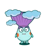 🤯 Desenho animado, Personagem, Adesivo, Fofo, Nuvem telegram sticker