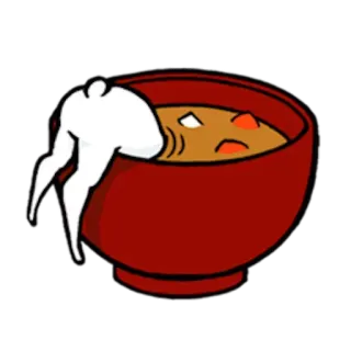 🍲 soupe, bol, nourriture, dessin animé, illustration whatsapp sticker