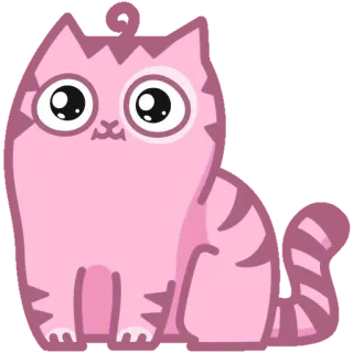 🥺 kucing, binatang, stiker, merah muda, lucu, kartun, hewan peliharaan telegram sticker