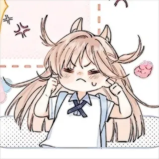 🍓 애니메이션, 만화, 귀여운, 화난, 캐릭터, 일러스트, 스티커 telegram sticker