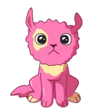 ❓ cartoon, dog, animal, pink, cute, sticker whatsapp sticker