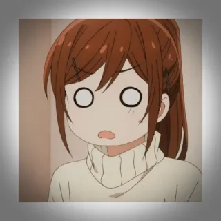 💫 Anime, Mädchen, geschockt, überrascht, Cartoon, Ausdruck telegram sticker