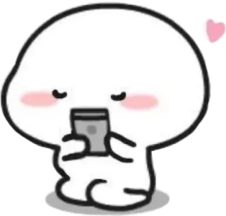 🥰 การ์ตูน, น่ารัก, ตัวละคร, โทรศัพท์, หัวใจ, เรียบง่าย telegram sticker