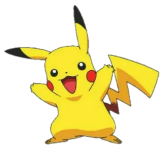 🙆‍♂ Pikachu Pokemon โปเกมอน, ปิกาจู, การ์ตูน, สีเหลือง, สัตว์ telegram sticker