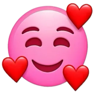 🥰 Biểu tượng cảm xúc, Trái tim, Tình yêu, Tình cảm, Màu hồng, Hạnh phúc, Biểu tượng mặt cười whatsapp sticker