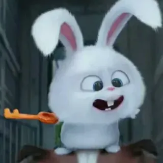 😌 Snowball The Secret Life of Pets うさぎ, バニー, 可愛い, 動物, アニメ telegram sticker
