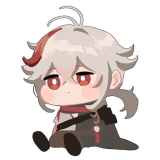 😔 Kazuha Genshin Impact Anime, Chibi, Genshin Impact, Kazuha, Personagem de videogame telegram sticker