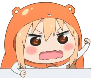 😠 Anime, Manga, Cartone animato, Arrabbiato, Carino, Ragazza, Chibi telegram sticker