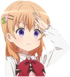 ✋ Anime, Garota, Fofa, Saudação, Personagem telegram sticker