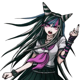 😠 Ibuki Mioda Danganronpa Anime, Spiel, Ibuki Mioda, Danganronpa telegram sticker