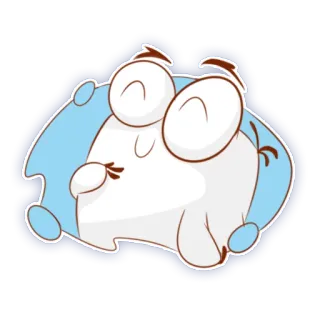 😌 dibujo animado, personaje, pegatina, lindo, feliz telegram sticker