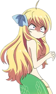 👀 Anime, Manga, Dibujos animados, Personaje, Chica, Sirena whatsapp sticker