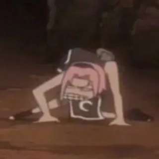 🥠 Sakura Naruto Sakura, Naruto, anime, funny, meme, ninja, flexible telegram sticker