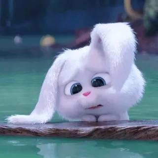 ☁️ Snowball The Secret Life of Pets coniglio, carino, animale, animaletto, cartone animato, kawaii whatsapp sticker