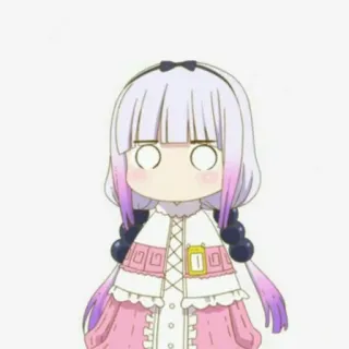 😐 Kanna Kamui Miss Kobayashi's Dragon Maid anime, dragon, kanna, chibi, kawaii, cute whatsapp sticker