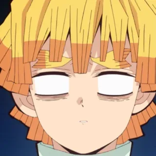 💛 Zenitsu Agatsuma Demon Slayer anime, manga, Zenitsu, Demon Slayer, character, funny, expression whatsapp sticker