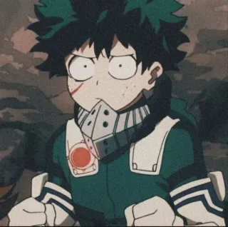 🌟 Izuku Midoriya My Hero Academia Anime, My Hero Academia, Izuku Midoriya, Deku, Superhero, Grappig, Manga telegram sticker