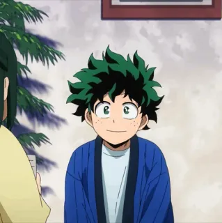 🥦 Izuku Midoriya My Hero Academia 애니, 나의 히어로 아카데미아, 미도리야 이즈쿠, 데쿠, 히로아카 telegram sticker