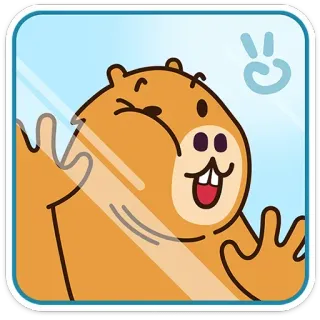 🫠 hamster, dier, schattig, cartoon, illustratie, sticker, vrede, vrolijk telegram sticker